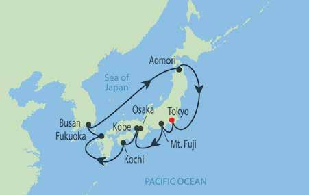 Kryssning Japan och Sydkorea Vackert klätt i körsbärsblom PRELIMINÄRA FLYGTIDER DAG FLYG TIDER FLYGTID 7 apr Stockholm - Helsingfors 13.30-15.25 0h55 7 apr Helsingfors - Tokyo 17.15-08.