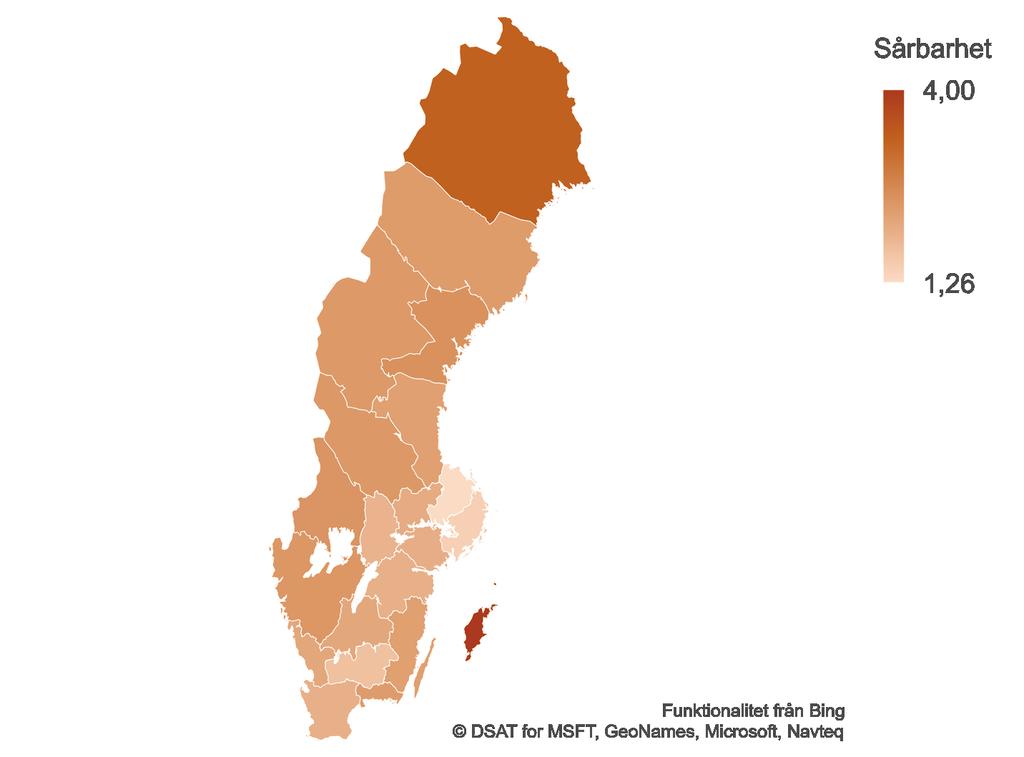 Regional sårbarhet - Gotland och Norrbotten mest sårbara Kunskapsunderlag om skatter avgifter och stöd