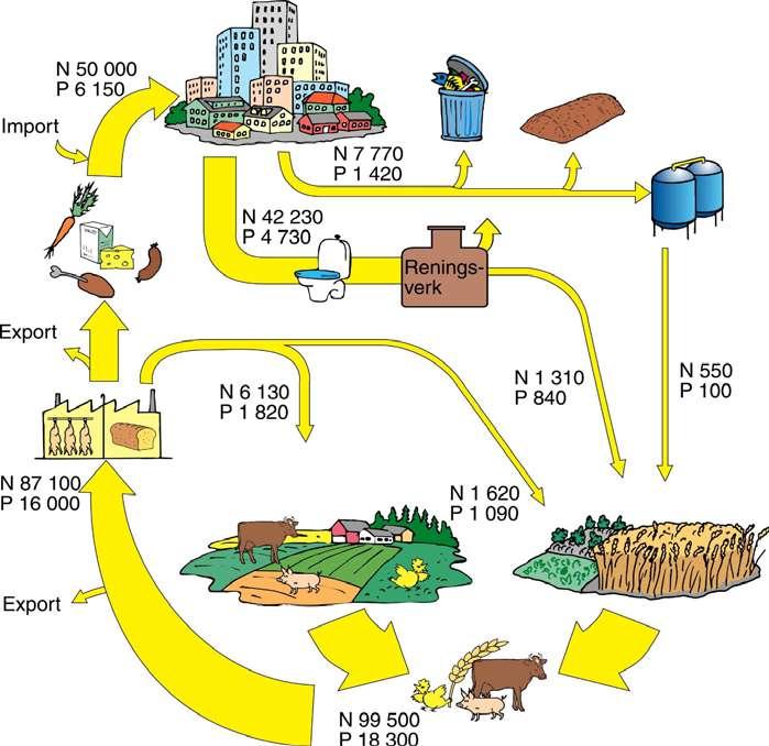 Bättre resurshantering - växtnäring Avlopp motsvarar