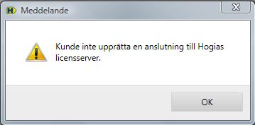 Registrering av licens för Hogia Personal när internetanslutning saknas Om internetanslutning saknas i din dator där Hogia Personal är installerat sker följande: 1.