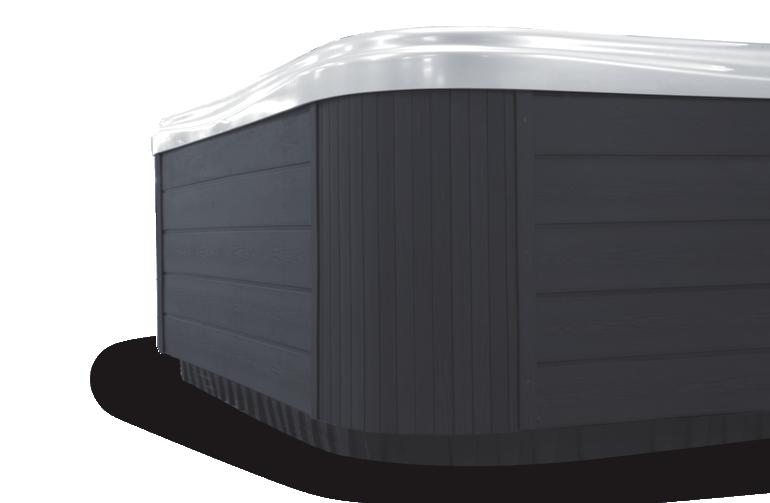 4.1.3 SIDOPANELER De horisontellt liggande panelerna tillsammans med de vertikala panelerna vid spabadets hörn ger ett elegant uttryck.