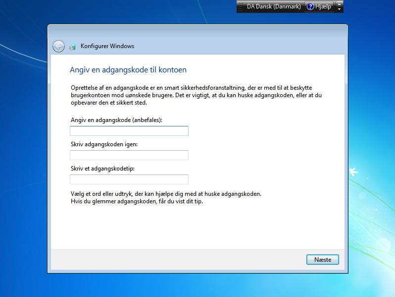 11. Lösenord Du kan skydda Windows och din dator med ett lösenord som måste anges när du loggar in på datorn. Det är valfritt att skapa ett lösenord.