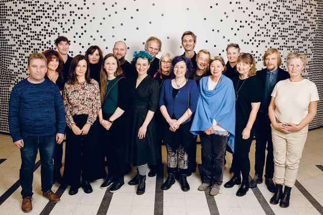 Nominerade till Nordiska rådets litteraturpriser 2018, från vänster Hans Petter Laberg, Kristín Helga Gunnarsdóttir, Jesper Wung-Sung, Mette Vedsø, Auður Ava Ólafsdóttir, Meerke Laimi Thomasson