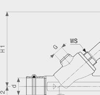 = diameter WS = storlek på skiftnyckel Easytop KRV snedsätesventil Modell 2238.