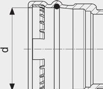 50 314 668 54 1½ 38 78 68 195 267 54 2 39 79 68 WS = storlek på skiftnyckel L* =