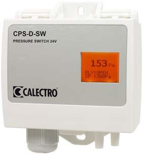 CPS-D-SW TRYCKVAKT MED BELYST DISPLAY, 24V Differenstrycksvakt med reläutgång för ventilationsanläggningar. Mätområde 0-3500 Pa.