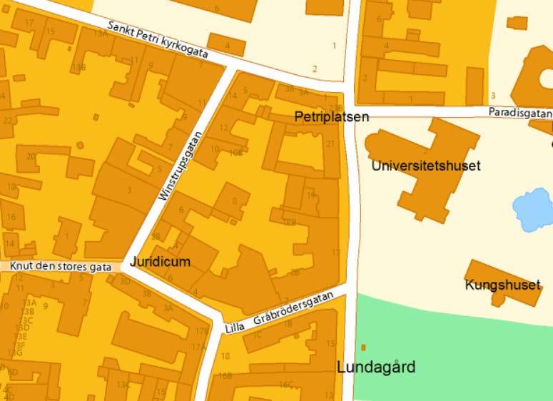 Bilder och ritningar Karta över Lunds centrum
