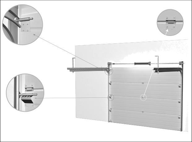 STEG 5 MONTERA DÖRRPANELEN DELAR SOM BEHÖVS FÖR DETTA STEG: (e). Lägg den andra panelen ovanpå bottenpanelen och anpassa båda sidorna efter den förra panelen.