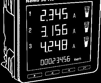 Kontroll av Instrumentets programversion (firmware) Anslut hjälpspänning till teralerna - på Nemo 96HD / HD+