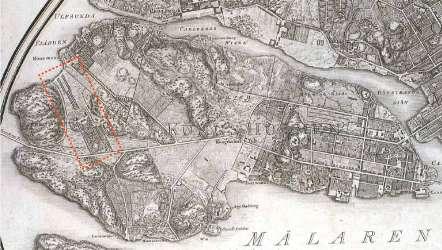 Karta från 1805 Kristinebergs malmgård ägdes och beboddes under en kort tid på 1860-talet av prins August av Dalarna.