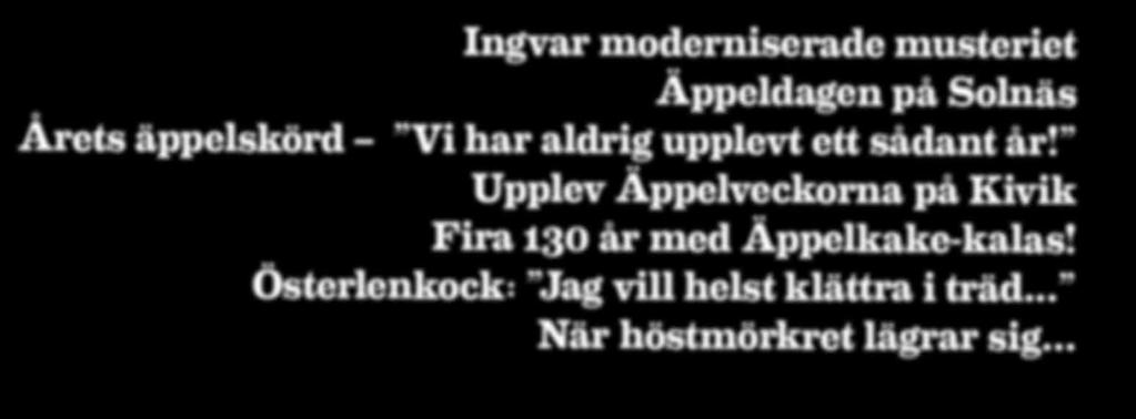 Solnäs Årets äppelskörd Vi