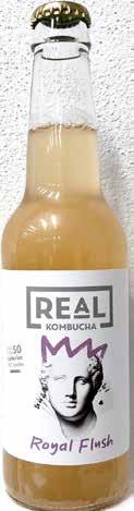 Real Kombucha Royal Flush Nu lanserar Åkesson vin den första kombuchan på Systembolagets hyllor Real Kombucha Royal Flush.