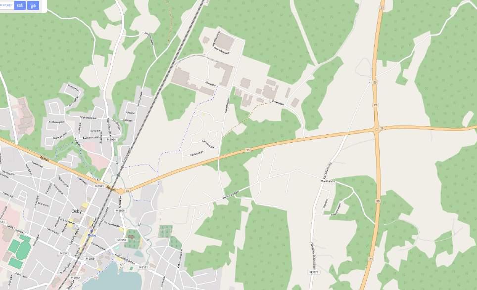 . Inledning.. Bakgrund Osby kommun planerar för en exploatering på upp till m mark med handel och kontor i Marklunda öster om väg och norr om väg, se figur.