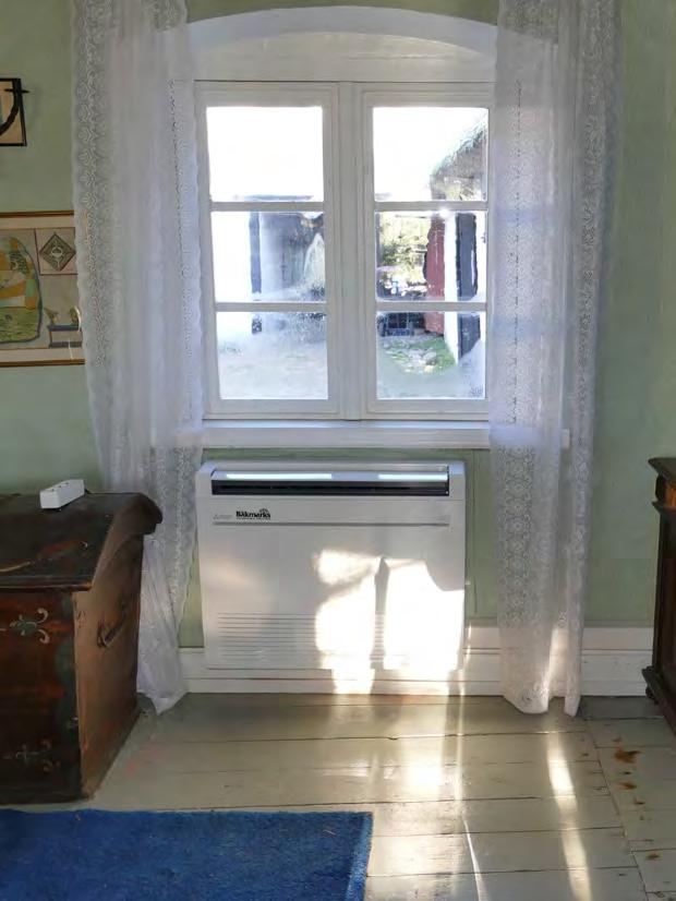 Utedelen som kopplades till salens radiator placerades löst på golvet i Gammel Boels hus
