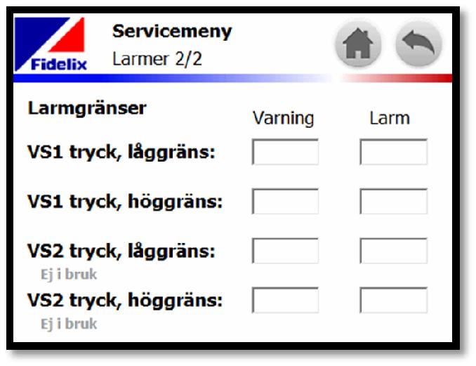 Avvikelselarmet aktiveras när framledningstemperaturen avviker från inställt börvärde mer än inställt gränsvärde under en längre tidsperiod än den angivna.