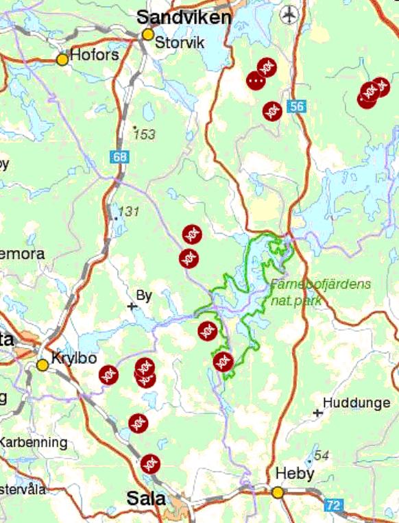 G88-17 G88-17 12/1-19 18/12-18 Här är de DNA prov som testats på SLU och där man konstaterat att de är från G88 17 De markeringar som saknar tid på kartan är tidigare prov på G88-17 under 2017-18