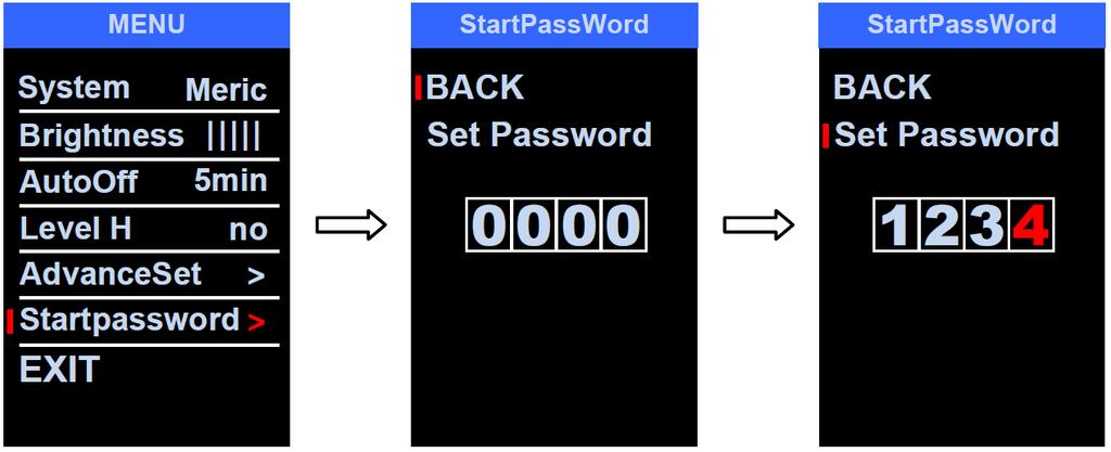 2.6 Lösenkod för display Tryck på POWER-knappen för att komma in i