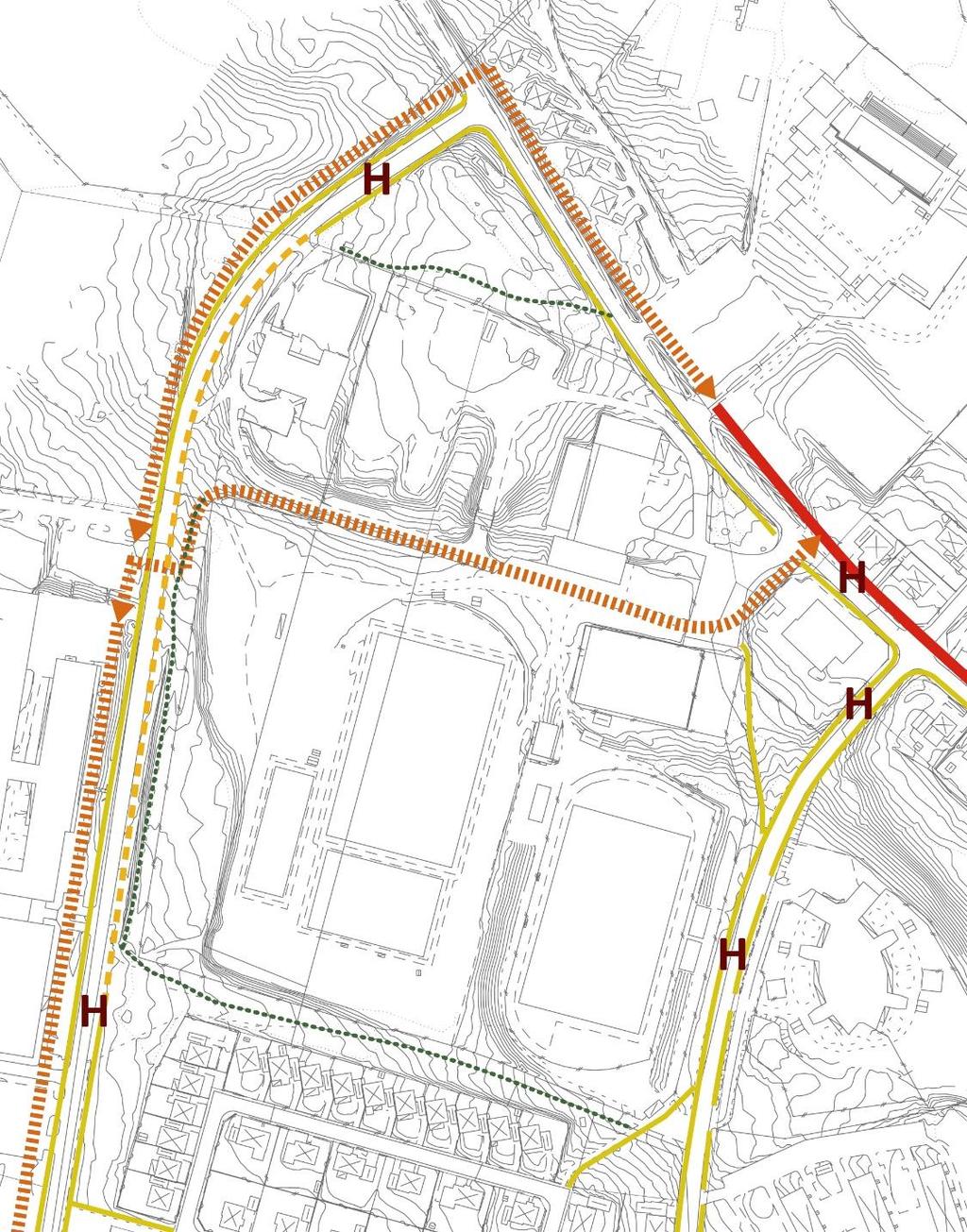 34 Programhandling Det finns redan idag ett behov av att koppla ihop gång-och cykelvägen utmed Fröjavägen med gång-och cykelväg längs Vallaleden via Lövstavägen.