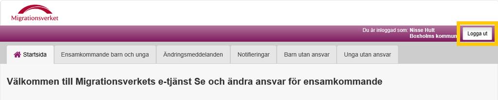 Stäng sedan samtliga flikar i webbläsaren för att säkerställa att obehörig inte kan komma åt information som lagrats tillfälligt av webbläsaren. 4.