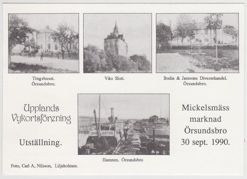 Under 1989 utgavs även föreningens första vykort. Med motivet från 1953 då bussarna ersatte spårvagnarna vid Stora Torget i Uppsala. Nytryckt vykort från början av seklet.1990.