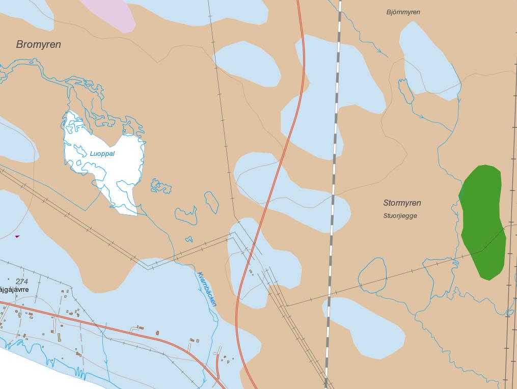 Figur 5. Jordartskarta över aktuellt område (röd markering). Källa: SGUs kartgenerator (www.sgu.se). 8.