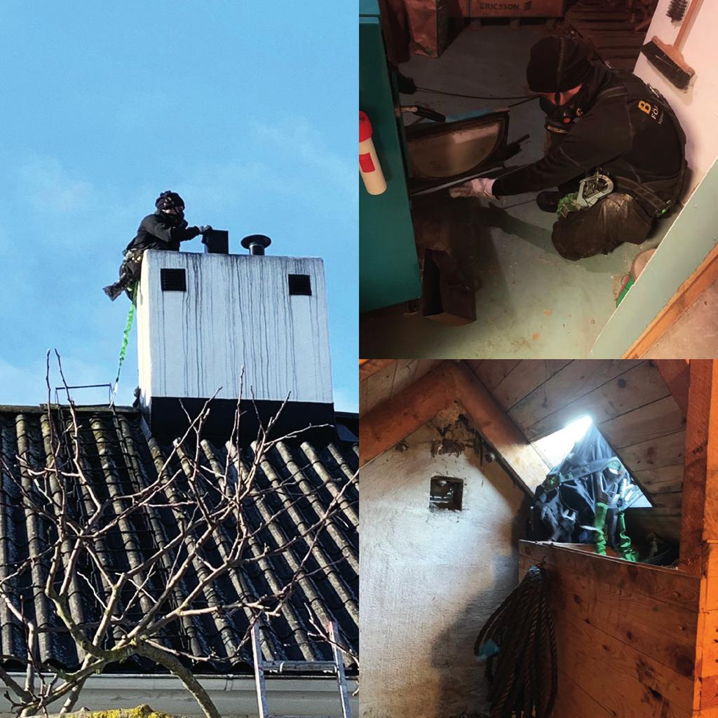 Det går att använda fallskydd i alla miljöer. Ft: Skydda i Sverige AB DETTA ÄR EN GENOMGÅNG AV TILLGÄNGLIG OCH REKOMMENDERAD SKYDDSUTRUSTNING FÖR BRANSCHEN SKORSTENSFEJARE.