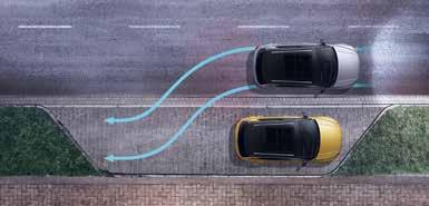 Tillvalet Blind Spot döda vinkeln-sensor uppmärksammar dig på bilen i döda vinkeln så att du inte byter körfält.
