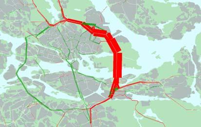 Figur 2 Östlig förbindelse - utredningsalternativ. F C D E Alternativen tillgodoser olika mål.