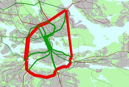 Figur 21 Totalt antal resor per färdsätt över Saltsjö- Mälarsnittet under förmiddagens maxtimme.