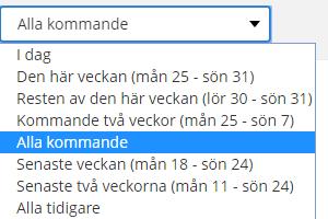 Aktivering Det är möjligt att automatiskt aktivera planeringar och innehållet i dessa.