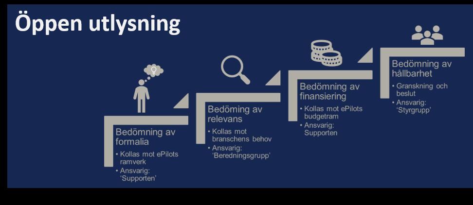 Utlysningar för projektidéer Öppen/Tematisk utlysning: Total budget för delprojekt: 3