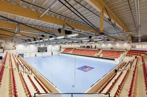 ARKITEKT MAF Arkitekter BYGGHERRE Skellefteå kommun BYGGENTREPRENÖR PEAB FORTNOX ARENA Arenan i Växjö har en underspänd