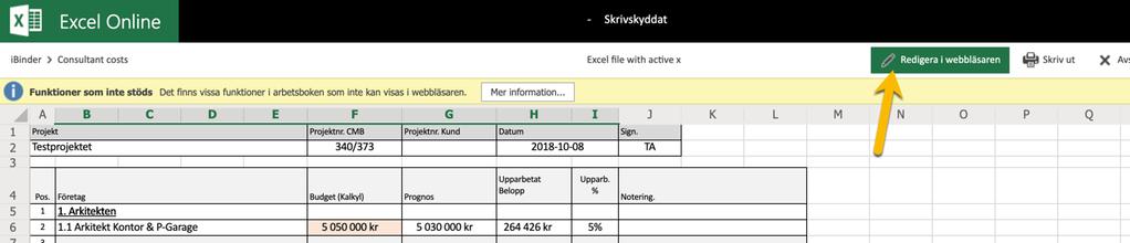 U t ö k a d b Behörighet för pärmadministratörer Som pärmadministratör har du behörighet att både checka in och radera arbetskopior skapade av deltagare i dina pärmar.