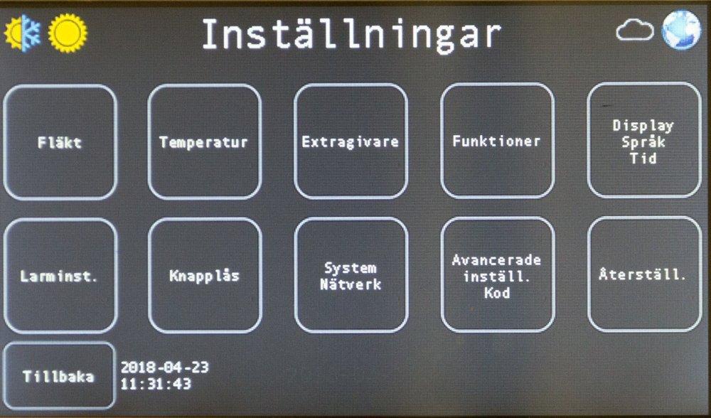 Steg 5 Ställ önskade parametrar. Obs!