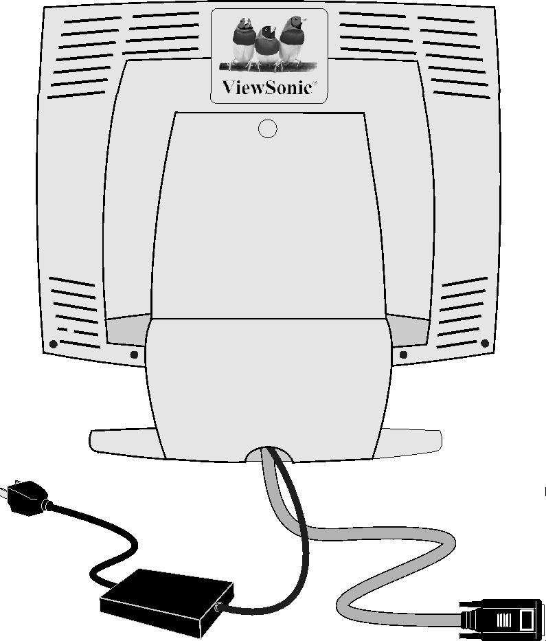 Macintosh users: Models older than G3 require a Macintosh adapter. Attach the adapter to the computer and plug the video cable into the adapter.