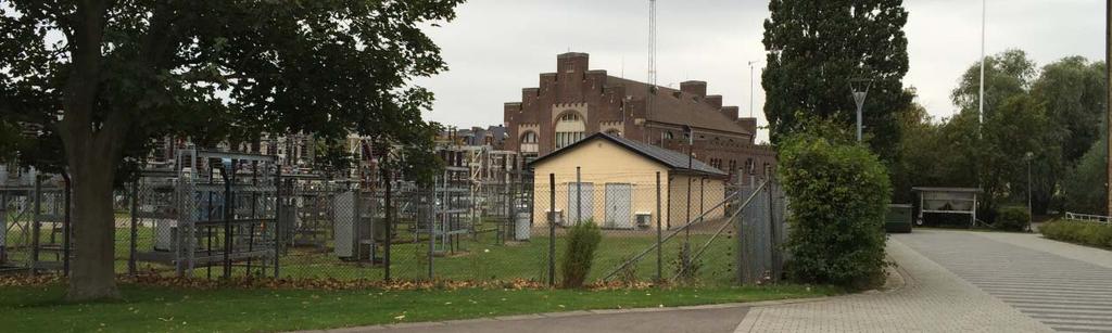 Inbyggt ställverk (den gula byggnaden) Olympiaskolan från norr Grönområden En del av planområdets nordöstra del tillhör grönområdet Blomsterängen, en del av