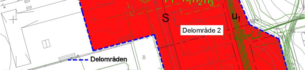 Indelning beror på möjliga anslutningspunkter till det allmänna dagvattennätet för utredningsområdet (figur 5).