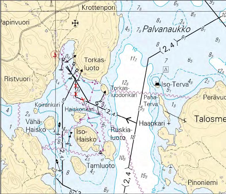 Ei merikartan mittakaavassa - Inte i sjökortets skala - Not to scale of chart ( FTA, Turku/Åbo 2016 )