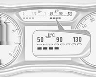 Instrument och reglage 83 Temperaturmätare motorkylvätska fler än 6 lysdioder Antalet lysdioder visar kylvätsketemperaturen.