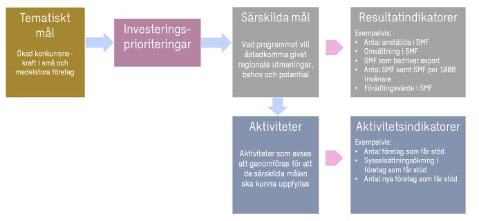 Figur 3.1: Övergripande programstruktur för TM 3 3.2 Aktiviteter och mål i projekten Under utvärderingens första etapp gjorde en portföljanalys utifrån projektens aktiviteter och målbilder.
