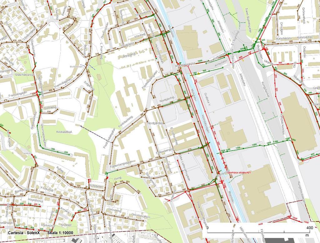 Norr om Mölndal Etapp 1 Milpålegatan Falkenbergsg. Varbergsgatan Norr om Mölndal finns det sex stycken bräddpunkter som har ansetts vara intressanta.