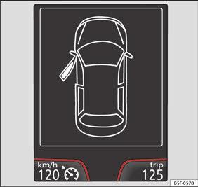 Viktig basinformation Bränsletanken nästan tom. sidan 115 På instrumentpanelens display Kör inte vidare med bilen! Motorns oljetryck för lågt. sidan 251 Fel i krockkuddssystemet och bältessträckarna.