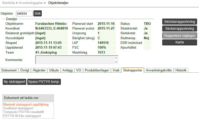 Om digital slutrapport för avverkning Det är viktigt för Sveaskog att alla har möjlighet att göra ett bra jobb och att all vår verksamhet når upp till de kvalitetskrav vi ställer i avtal och