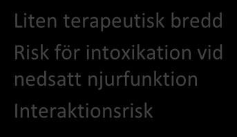 1.2 Preparat för vilka korrekt och aktuell indikation ofta saknas eller är oklar Digoxin (C01AA05) Viktigt att det används på korrekt