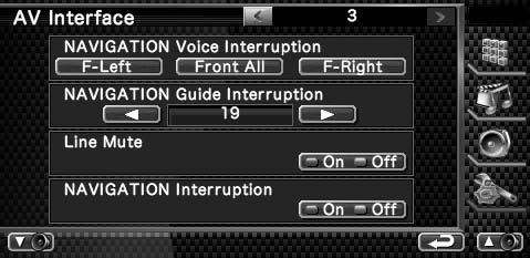 Ställ in till "On" och en backvyn kommer att visas från vänster till höger, i spegelbild, på skärmen. ( "Off") p Återgår till skärmen "SETUP Menu".