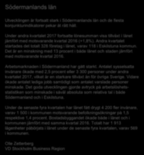 Inom ramen för partnerskapet Stockholm Business Alliance 55 kommuner i Stockholmsregionen görs motsvarande rapport för regionens åtta län samt en gemensam för länen tillsammans.