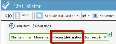 Kontrollera att du har rätt kalenderår uppe i