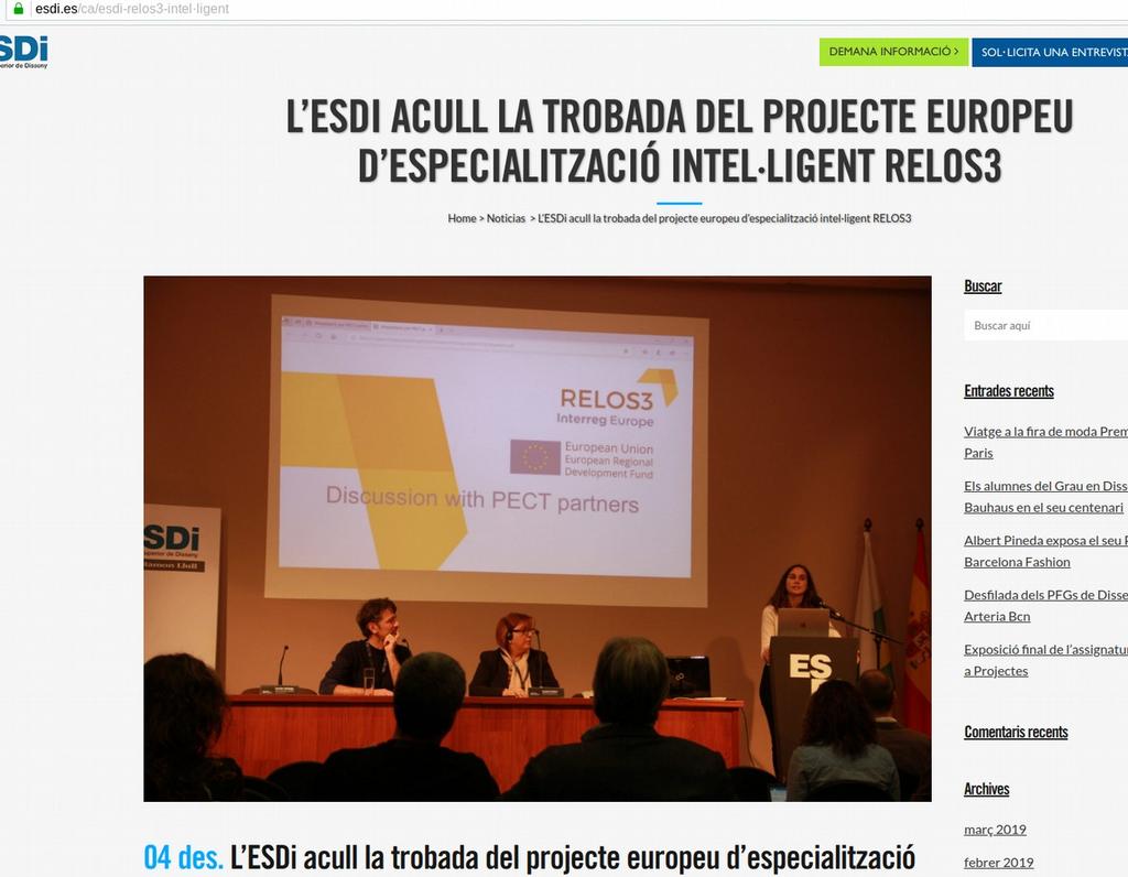 Escola Superior de Disseny - 4 December 2018 https://esdi.