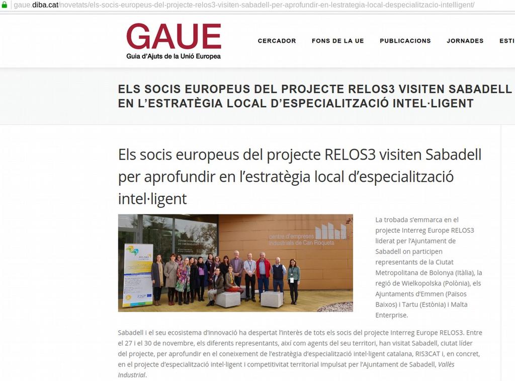 GAUE - 10 December 2018 https://gaue.diba.