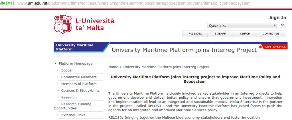 University of Malta - 10 July 2018 https://www.um.edu.
